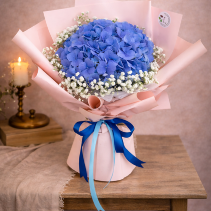 Hydrangea with Babybreath