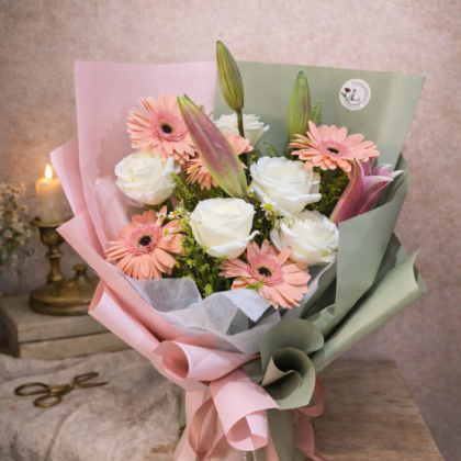 stock Lily 5 Daisies