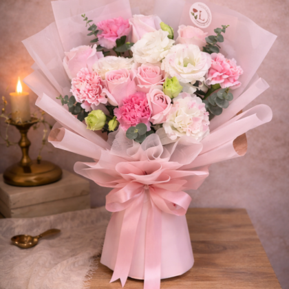 Pink White Roses