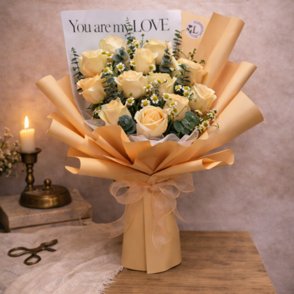 Champagne Roses with Fillers