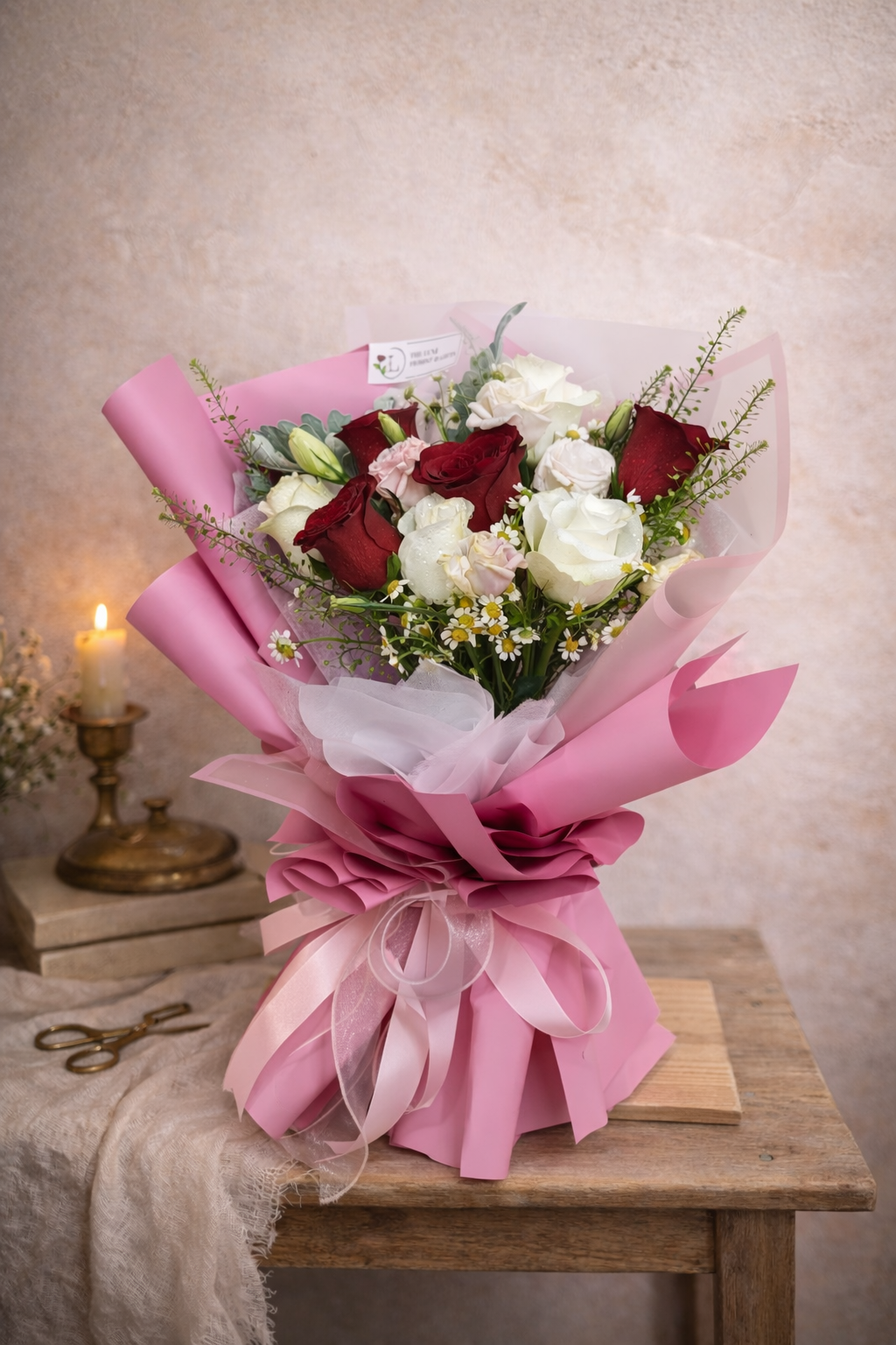 White Roses Eustoma