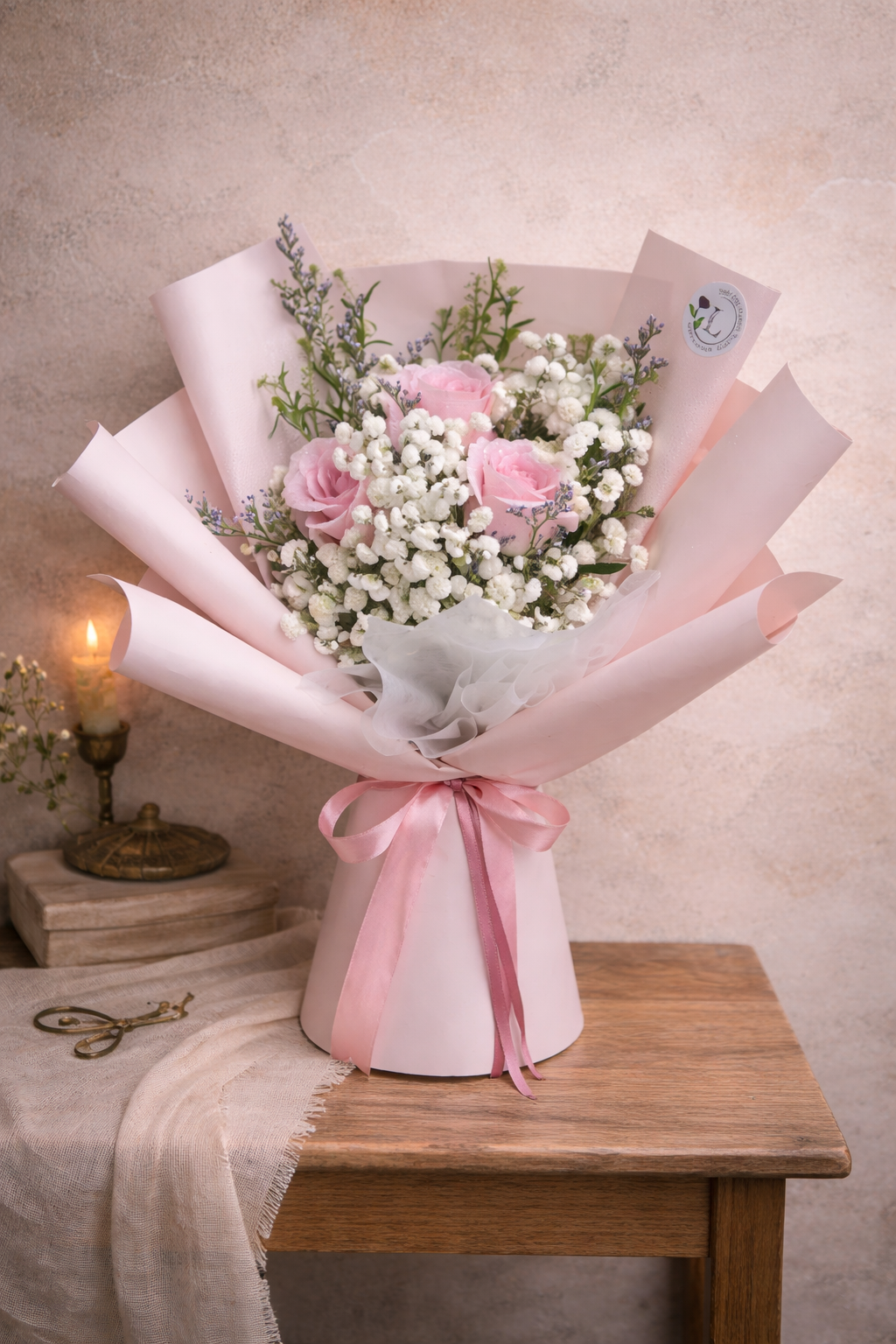 Pink Roses with Fillers